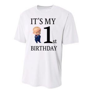 It's My 1st Birthday Youth Performance Sprint T-Shirt