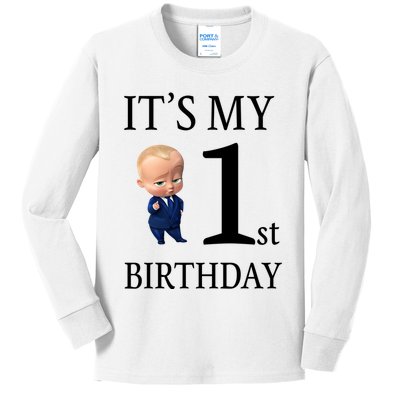 It's My 1st Birthday Kids Long Sleeve Shirt