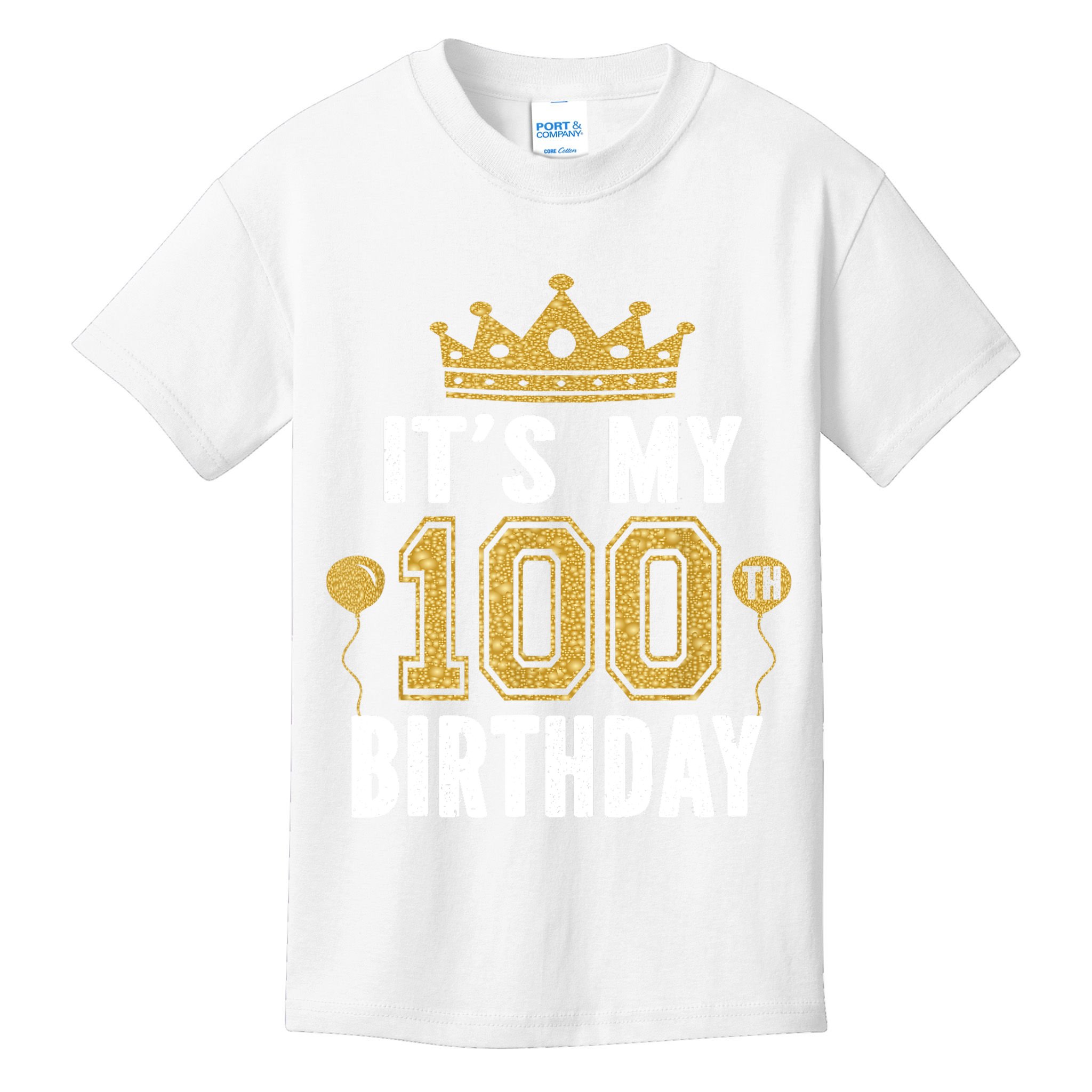 Its My 100th Birthday Gift For 100 Years Old Man And Woman Kids T-Shirt