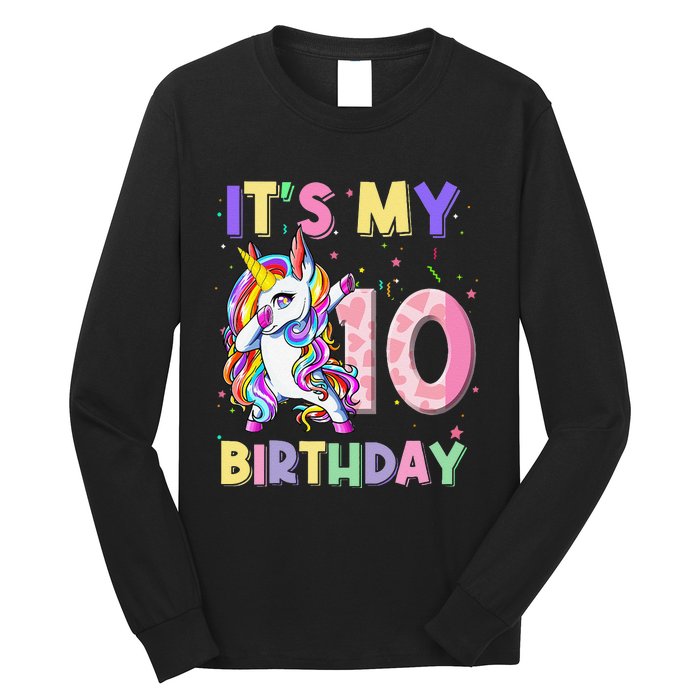 Its My 10 Birthday Unicorn Outfits For Long Sleeve Shirt