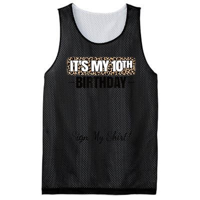 It's My 10th Birthday Party 10 Years Old Girl Sign My Mesh Reversible Basketball Jersey Tank