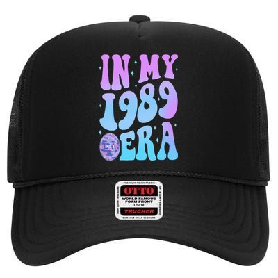 In My 1989 Era Groovy Retro Funny High Crown Mesh Back Trucker Hat