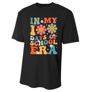 In My 100 Days Of School Era Groovy Teacher 100th Day Performance Sprint T-Shirt