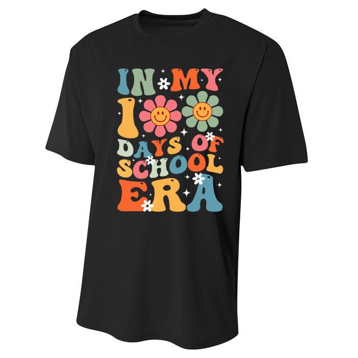 In My 100 Days Of School Era Groovy Teacher 100th Day Performance Sprint T-Shirt