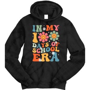 In My 100 Days Of School Era Groovy Teacher 100th Day Tie Dye Hoodie