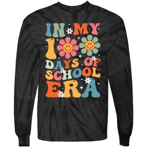 In My 100 Days Of School Era Groovy Teacher 100th Day Tie-Dye Long Sleeve Shirt