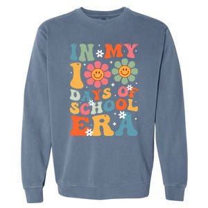 In My 100 Days Of School Era Groovy Teacher 100th Day Garment-Dyed Sweatshirt