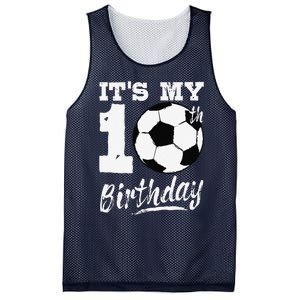 ItS My 10th Birthday Soccer Player 10 Bday Party Team Mesh Reversible Basketball Jersey Tank