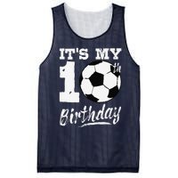 ItS My 10th Birthday Soccer Player 10 Bday Party Team Mesh Reversible Basketball Jersey Tank