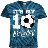 ItS My 10th Birthday Soccer Player 10 Bday Party Team Kids Tie-Dye T-Shirt