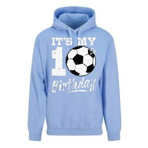 ItS My 10th Birthday Soccer Player 10 Bday Party Team Unisex Surf Hoodie