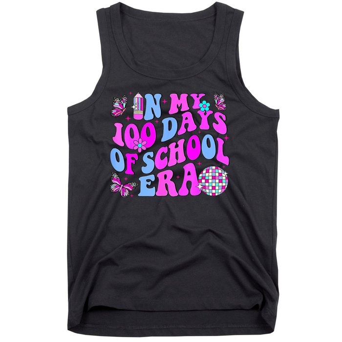 In My 100 Days Of School Era Retro Disco 100th Day Of School Tank Top