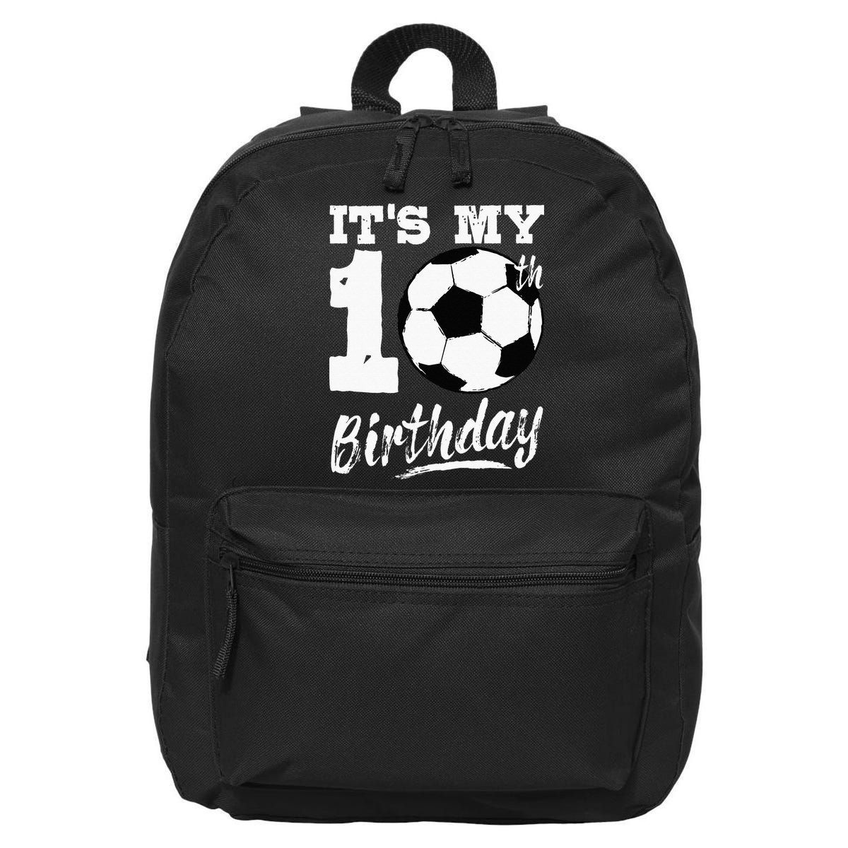 Its My 10th Birthday Soccer Player 10 Bday Party Team 16 in Basic Backpack