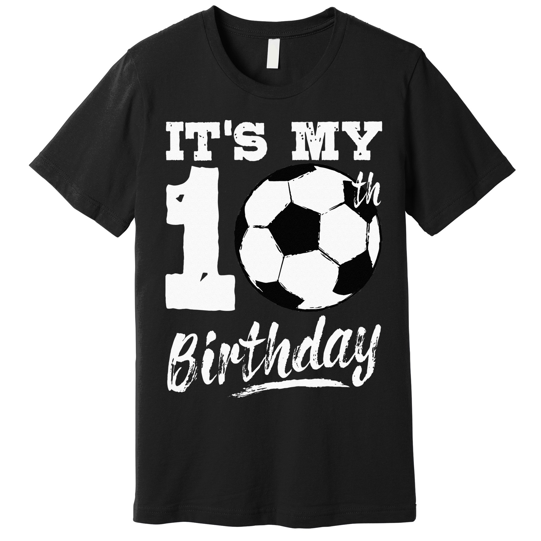 Its My 10th Birthday Soccer Player 10 Bday Party Team Premium T-Shirt