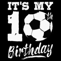 Its My 10th Birthday Soccer Player 10 Bday Party Team Pom Pom 12in Knit Beanie