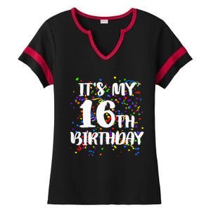 Its My 16th Birthday Ladies Halftime Notch Neck Tee