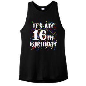 Its My 16th Birthday Ladies PosiCharge Tri-Blend Wicking Tank