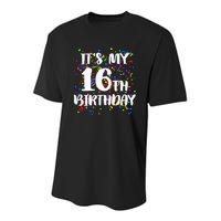 Its My 16th Birthday Youth Performance Sprint T-Shirt