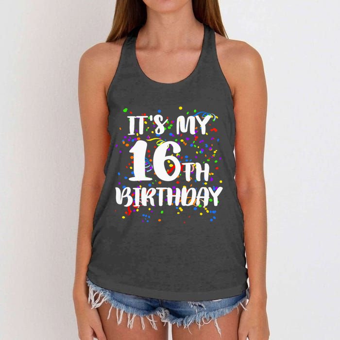 Its My 16th Birthday Women's Knotted Racerback Tank