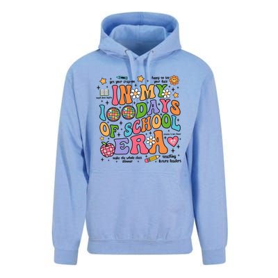 In My 100 Days Of School Era Retro School Celebration Unisex Surf Hoodie