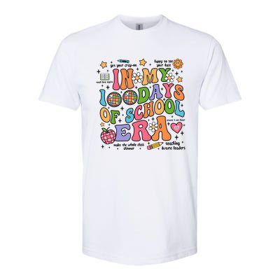 In My 100 Days Of School Era Retro School Celebration Softstyle CVC T-Shirt