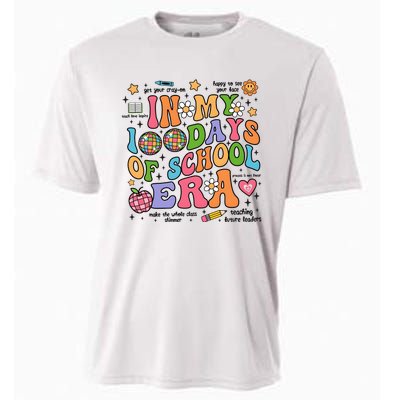 In My 100 Days Of School Era Retro School Celebration Cooling Performance Crew T-Shirt