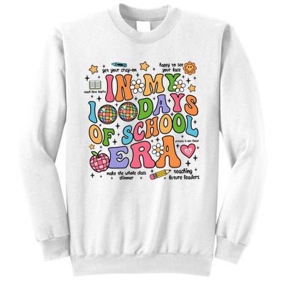 In My 100 Days Of School Era Retro School Celebration Sweatshirt