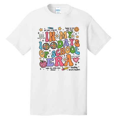 In My 100 Days Of School Era Retro School Celebration Tall T-Shirt