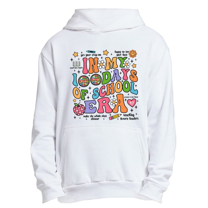 In My 100 Days Of School Era Retro School Celebration Urban Pullover Hoodie