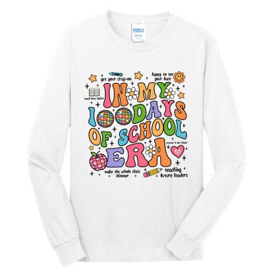 In My 100 Days Of School Era Retro School Celebration Tall Long Sleeve T-Shirt