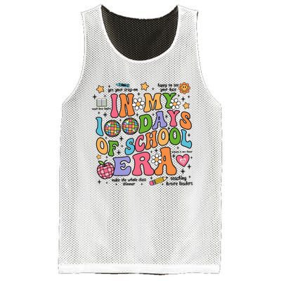 In My 100 Days Of School Era Retro School Celebration Mesh Reversible Basketball Jersey Tank