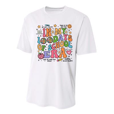 In My 100 Days Of School Era Retro School Celebration Performance Sprint T-Shirt