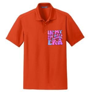 In My 100 Days Of School Era Retro Disco 100th Day Of School Dry Zone Grid Polo