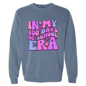 In My 100 Days Of School Era Retro Disco 100th Day Of School Garment-Dyed Sweatshirt