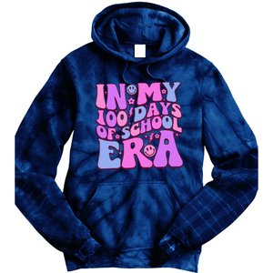 In My 100 Days Of School Era Retro Disco 100th Day Of School Tie Dye Hoodie