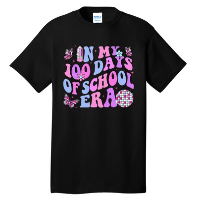 In My 100 Days Of School Era Retro Disco 100th Day Of School Tall T-Shirt