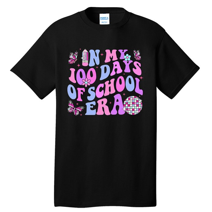 In My 100 Days Of School Era Retro Disco 100th Day Of School Tall T-Shirt