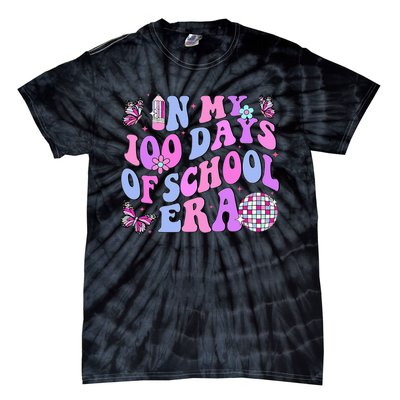 In My 100 Days Of School Era Retro Disco 100th Day Of School Tie-Dye T-Shirt