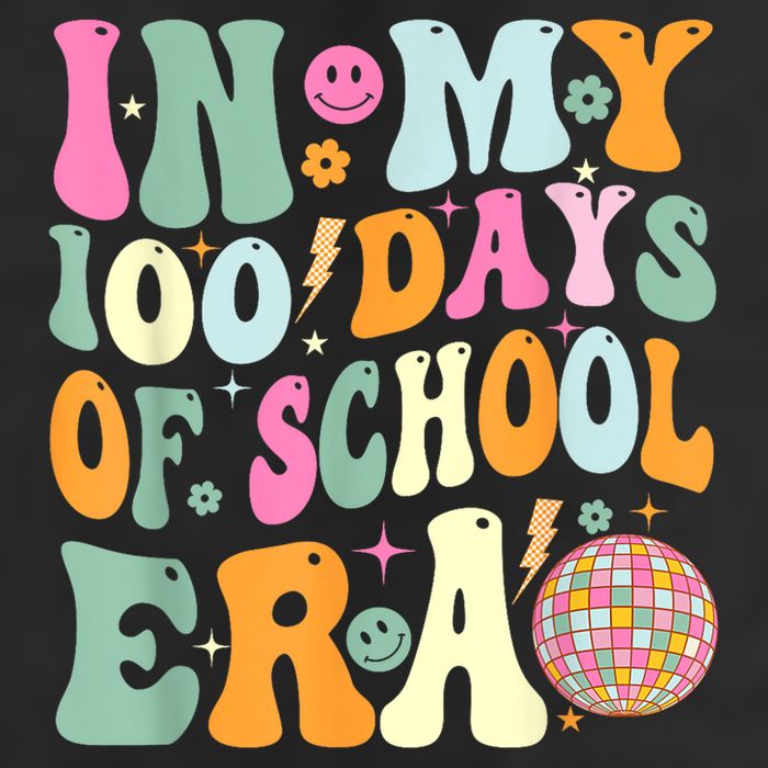 In My 100 Days Of School Era Teacher 100 Days Of School 7 Panel Mesh Trucker Snapback Hat