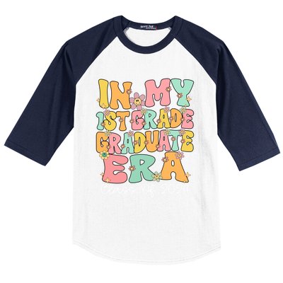 In My 1st Grade Graduate Era Groovy Last Day Of First Grade Gift Baseball Sleeve Shirt