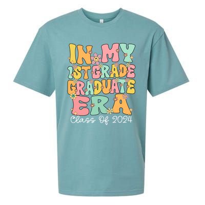 In My 1st Grade Graduate Era Groovy Last Day Of First Grade Gift Sueded Cloud Jersey T-Shirt