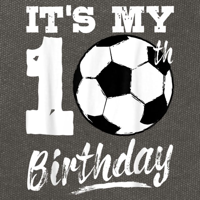 It's My 10th Birthday Soccer Player 10 Bday Party Team Cotton Canvas Backpack