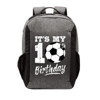 It's My 10th Birthday Soccer Player 10 Bday Party Team Vector Backpack