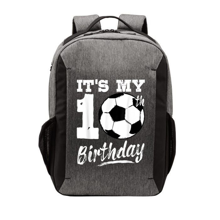 It's My 10th Birthday Soccer Player 10 Bday Party Team Vector Backpack