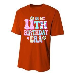 In My 11th Birthday Era Gifts Eleven Bday 11 Year Old Performance Sprint T-Shirt