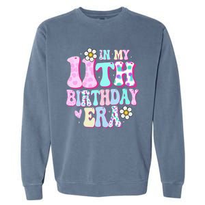 In My 11th Birthday Era Gifts Eleven Bday 11 Year Old Garment-Dyed Sweatshirt