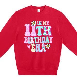 In My 11th Birthday Era Gifts Eleven Bday 11 Year Old Premium Crewneck Sweatshirt