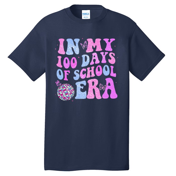 In My 100 Days Of School Era Retro Disco 100th Day Of School Tall T-Shirt