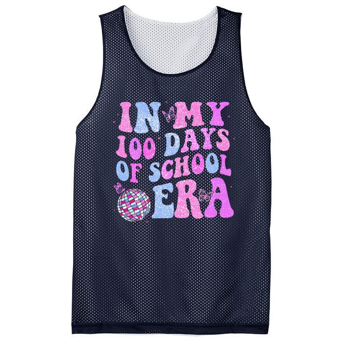 In My 100 Days Of School Era Retro Disco 100th Day Of School Mesh Reversible Basketball Jersey Tank