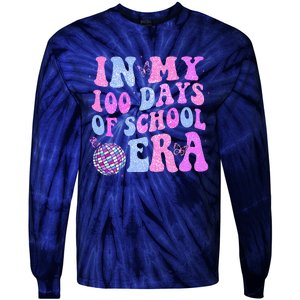 In My 100 Days Of School Era Retro Disco 100th Day Of School Tie-Dye Long Sleeve Shirt